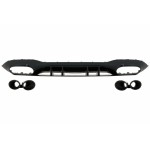 Διαχύτης Πίσω Προφυλακτήρα Κατάλληλος Για Mercedes A-Class V177 Sedan (2018-και μετά) Μαύρη Εξάτμιση