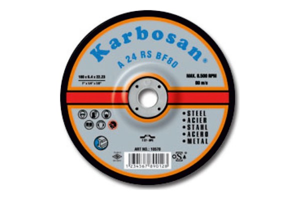 Karbosan 10550 Δισκος Λειανσης Σιδηρου 115MM Χ 6.4 Χ 22 Α24RS
