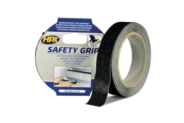 Ηρχ Safety Grip Αντιολισθητική Ταινία Ασφαλείας Μαύρη 25mmx5m, Hpx