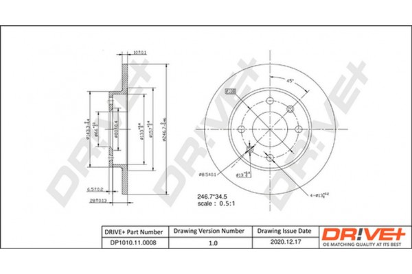 Dr!ve+ Δισκόπλακα - DP1010.11.0008 Dr!ve+ Δισκόπλακα - DP1010.11.0008