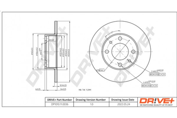 Dr!ve+ Δισκόπλακα - DP1010.11.0036 Dr!ve+ Δισκόπλακα - DP1010.11.0036