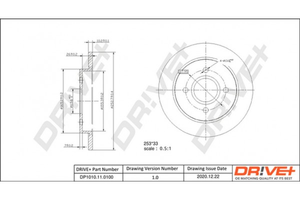 Dr!ve+ Δισκόπλακα - DP1010.11.0100