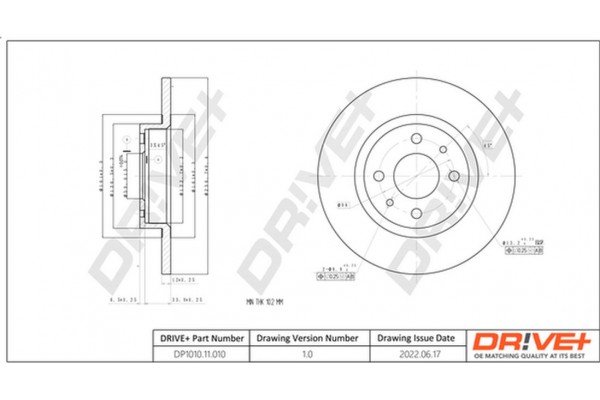 Dr!ve+ Δισκόπλακα - DP1010.11.0101 Dr!ve+ Δισκόπλακα - DP1010.11.0101