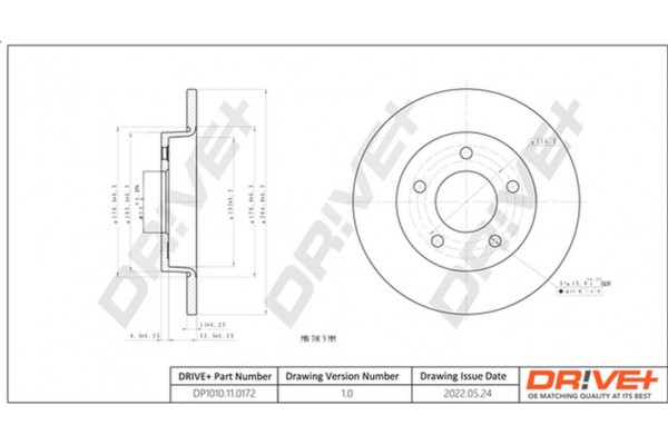 Dr!ve+ Δισκόπλακα - DP1010.11.0172