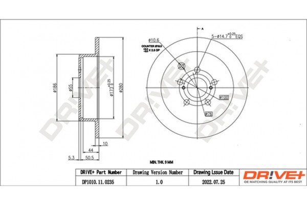 Dr!ve+ Δισκόπλακα - DP1010.11.0235