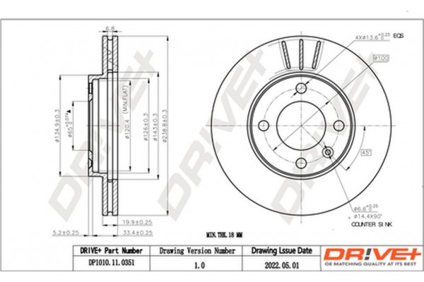 Dr!ve+ Δισκόπλακα - DP1010.11.0351 Dr!ve+ Δισκόπλακα - DP1010.11.0351