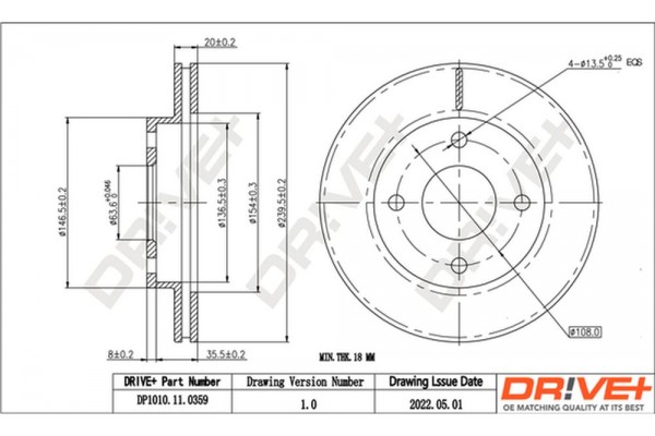 Dr!ve+ Δισκόπλακα - DP1010.11.0359