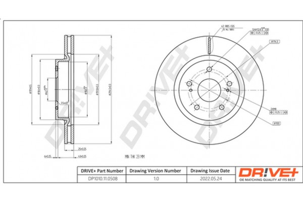 Dr!ve+ Δισκόπλακα - DP1010.11.0508