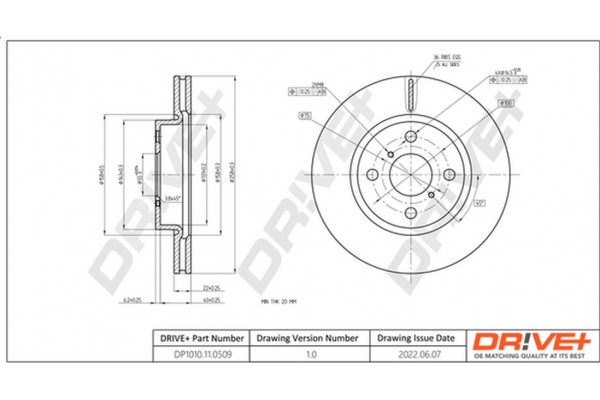 Dr!ve+ Δισκόπλακα - DP1010.11.0509 Dr!ve+ Δισκόπλακα - DP1010.11.0509