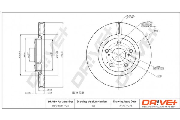 Dr!ve+ Δισκόπλακα - DP1010.11.0511