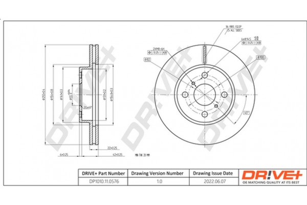Dr!ve+ Δισκόπλακα - DP1010.11.0576