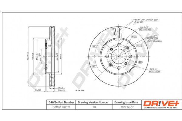 Dr!ve+ Δισκόπλακα - DP1010.11.0578
