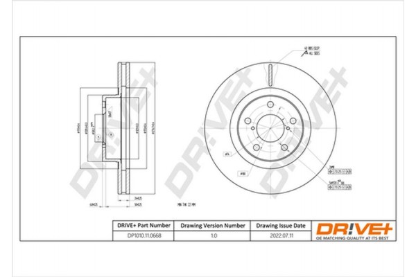 Dr!ve+ Δισκόπλακα - DP1010.11.0668
