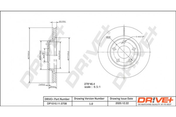 Dr!ve+ Δισκόπλακα - DP1010.11.0708