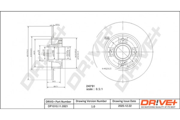 Dr!ve+ Δισκόπλακα - DP1010.11.0798