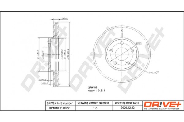 Dr!ve+ Δισκόπλακα - DP1010.11.0822
