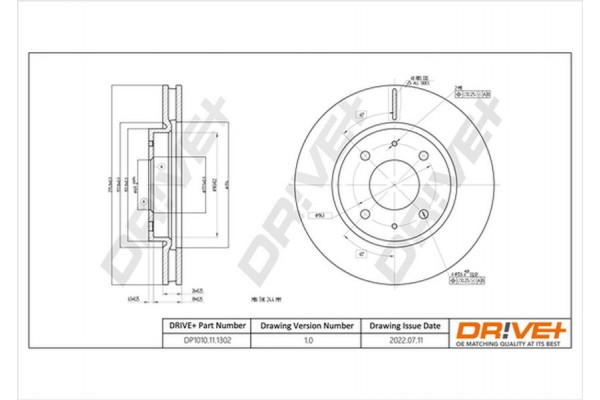 Dr!ve+ Δισκόπλακα - DP1010.11.1302