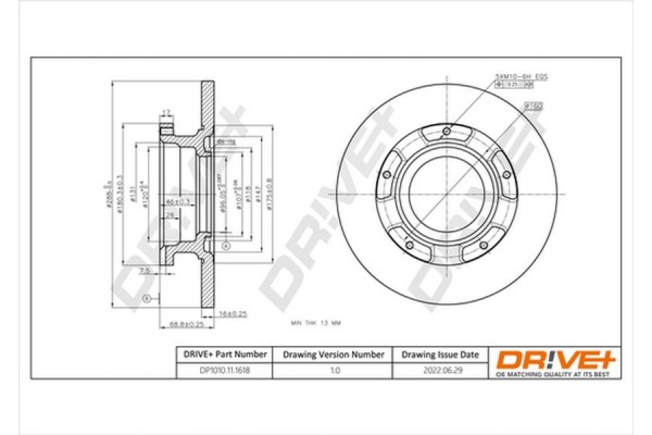 Dr!ve+ Δισκόπλακα - DP1010.11.1618