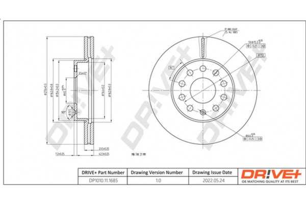 Dr!ve+ Δισκόπλακα - DP1010.11.1685