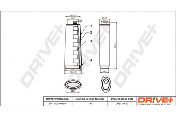 Dr!ve+ Φίλτρο Αέρα - DP1110.10.0014 Dr!ve+ Φίλτρο Αέρα - DP1110.10.0014