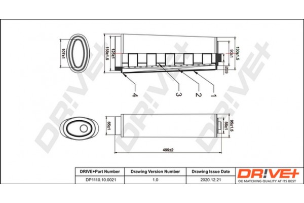 Dr!ve+ Φίλτρο Αέρα - DP1110.10.0021 Dr!ve+ Φίλτρο Αέρα - DP1110.10.0021