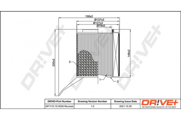 Dr!ve+ Φίλτρο Αέρα - DP1110.10.0026 Dr!ve+ Φίλτρο Αέρα - DP1110.10.0026