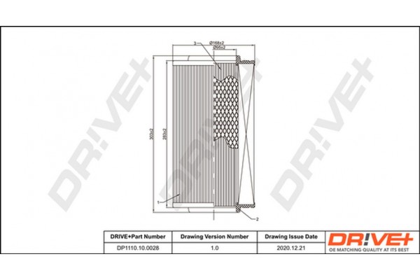 Dr!ve+ Φίλτρο Αέρα - DP1110.10.0028 Dr!ve+ Φίλτρο Αέρα - DP1110.10.0028