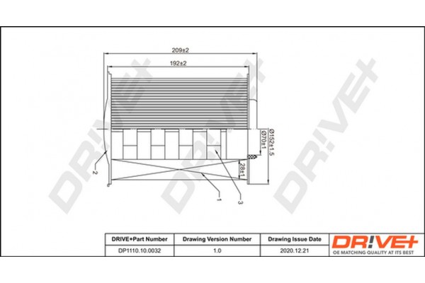 Dr!ve+ Φίλτρο Αέρα - DP1110.10.0032