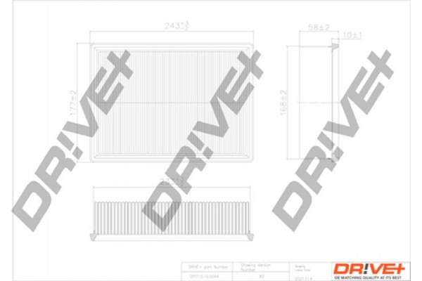 Dr!ve+ Φίλτρο Αέρα - DP1110.10.0044 Dr!ve+ Φίλτρο Αέρα - DP1110.10.0044