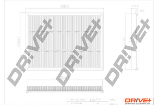 Dr!ve+ Φίλτρο Αέρα - DP1110.10.0045 Dr!ve+ Φίλτρο Αέρα - DP1110.10.0045