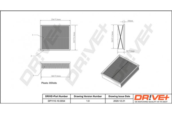 Dr!ve+ Φίλτρο Αέρα - DP1110.10.0054 Dr!ve+ Φίλτρο Αέρα - DP1110.10.0054