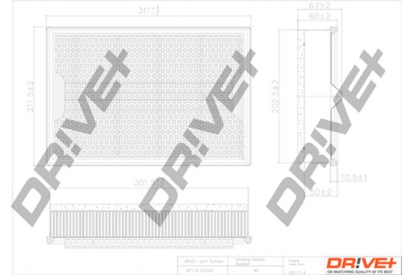 Dr!ve+ Φίλτρο Αέρα - DP1110.10.0061 Dr!ve+ Φίλτρο Αέρα - DP1110.10.0061