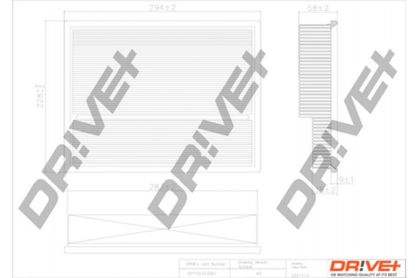 Dr!ve+ Φίλτρο Αέρα - DP1110.10.0067 Dr!ve+ Φίλτρο Αέρα - DP1110.10.0067