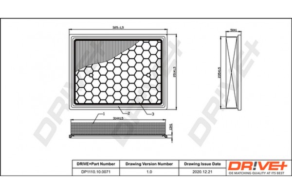 Dr!ve+ Φίλτρο Αέρα - DP1110.10.0071 Dr!ve+ Φίλτρο Αέρα - DP1110.10.0071