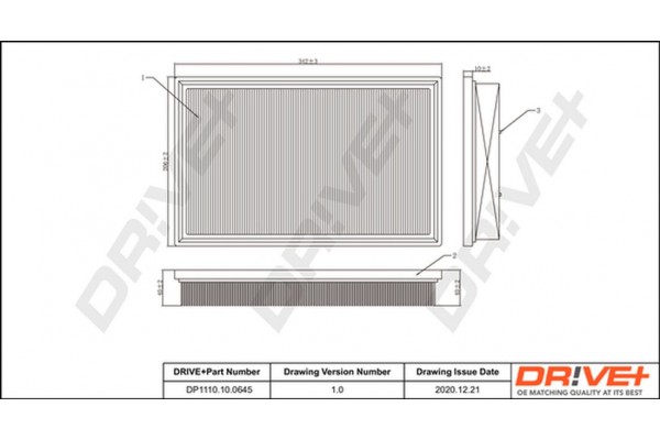 Dr!ve+ Φίλτρο Αέρα - DP1110.10.0072 Dr!ve+ Φίλτρο Αέρα - DP1110.10.0072