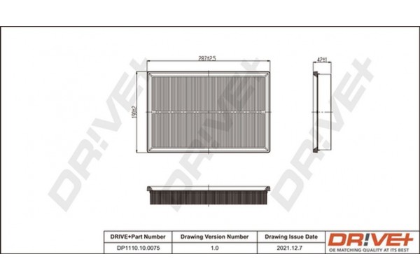 Dr!ve+ Φίλτρο Αέρα - DP1110.10.0075 Dr!ve+ Φίλτρο Αέρα - DP1110.10.0075