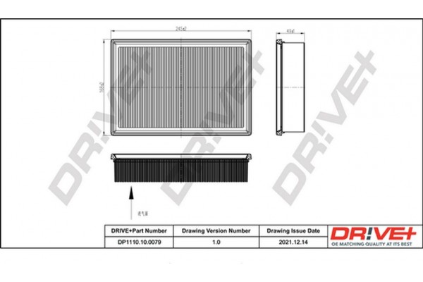 Dr!ve+ Φίλτρο Αέρα - DP1110.10.0079 Dr!ve+ Φίλτρο Αέρα - DP1110.10.0079