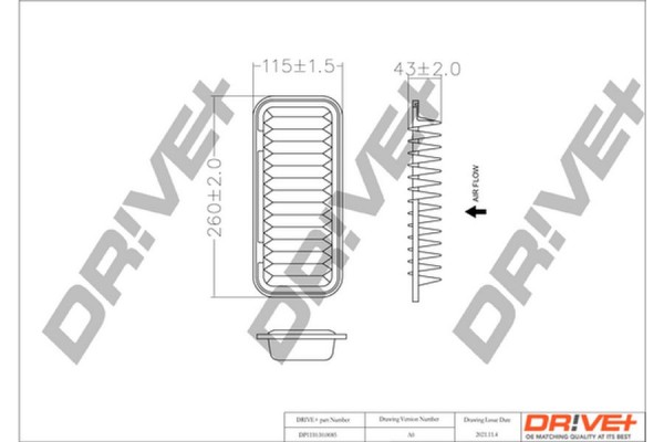 Dr!ve+ Φίλτρο Αέρα - DP1110.10.0085