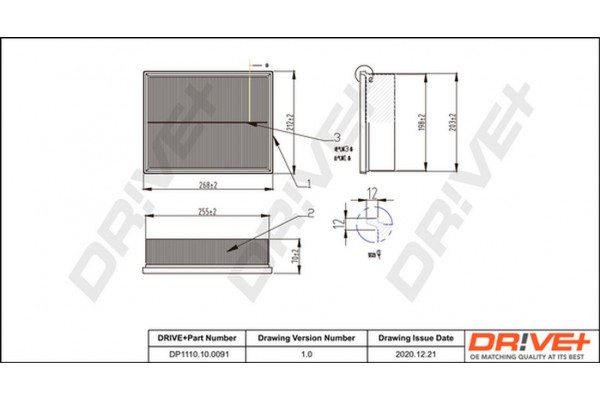 Dr!ve+ Φίλτρο Αέρα - DP1110.10.0091 Dr!ve+ Φίλτρο Αέρα - DP1110.10.0091