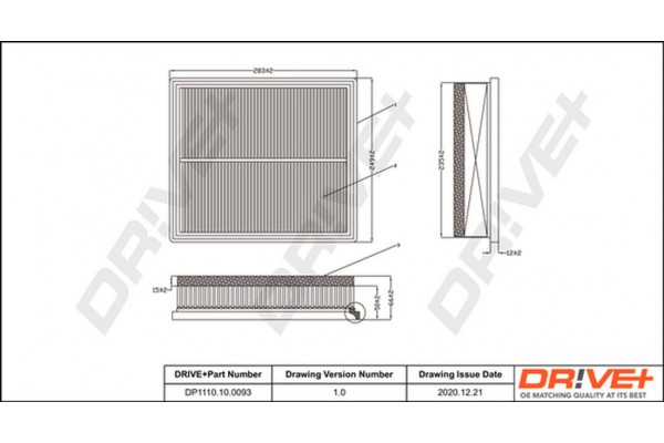 Dr!ve+ Φίλτρο Αέρα - DP1110.10.0093 Dr!ve+ Φίλτρο Αέρα - DP1110.10.0093