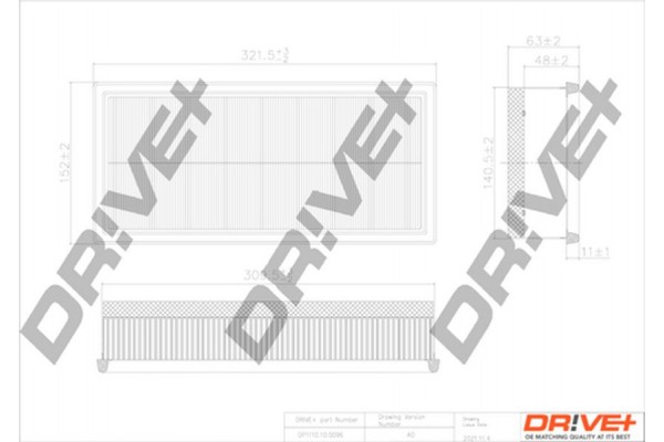 Dr!ve+ Φίλτρο Αέρα - DP1110.10.0096