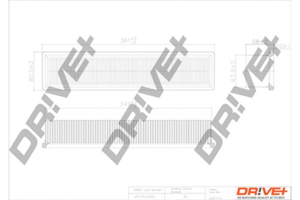 Dr!ve+ Φίλτρο Αέρα - DP1110.10.0097 Dr!ve+ Φίλτρο Αέρα - DP1110.10.0097