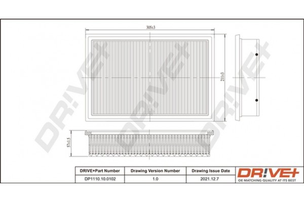 Dr!ve+ Φίλτρο Αέρα - DP1110.10.0102