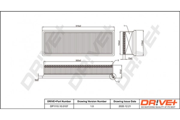 Dr!ve+ Φίλτρο Αέρα - DP1110.10.0107