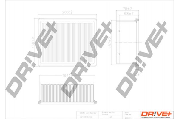 Dr!ve+ Φίλτρο Αέρα - DP1110.10.0108