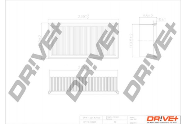 Dr!ve+ Φίλτρο Αέρα - DP1110.10.0205