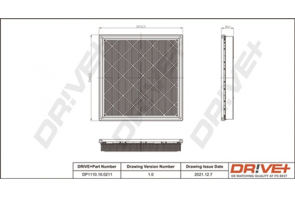 Dr!ve+ Φίλτρο Αέρα - DP1110.10.0211