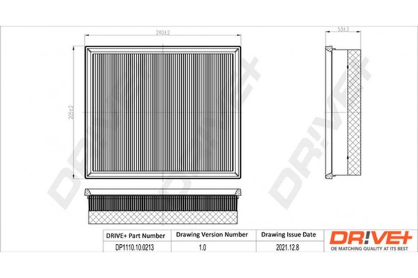 Dr!ve+ Φίλτρο Αέρα - DP1110.10.0213