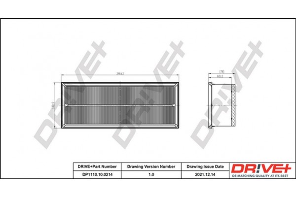 Dr!ve+ Φίλτρο Αέρα - DP1110.10.0214