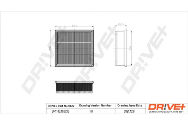 Dr!ve+ Φίλτρο Αέρα - DP1110.10.0216